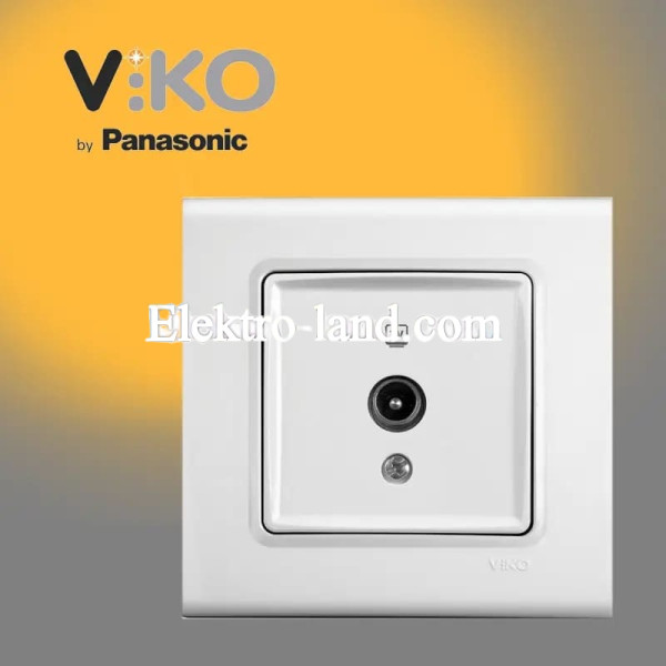 Розетка телевизионная белая VIKO LINNERA 